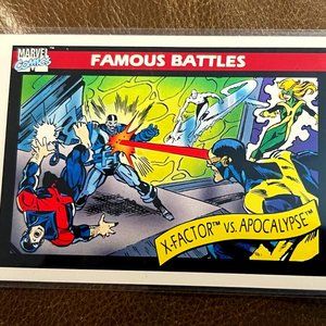 1990 Impel Marvel Universe Famous Battles X-Factor vs Apocalypse  NEAR MINT GEM